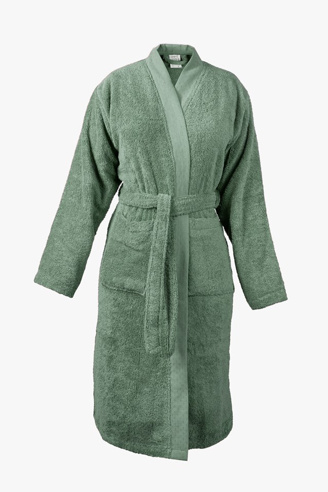 Peignoir-Kimono Unisexe  "Fougères" en Coton 100 % Biologique   2