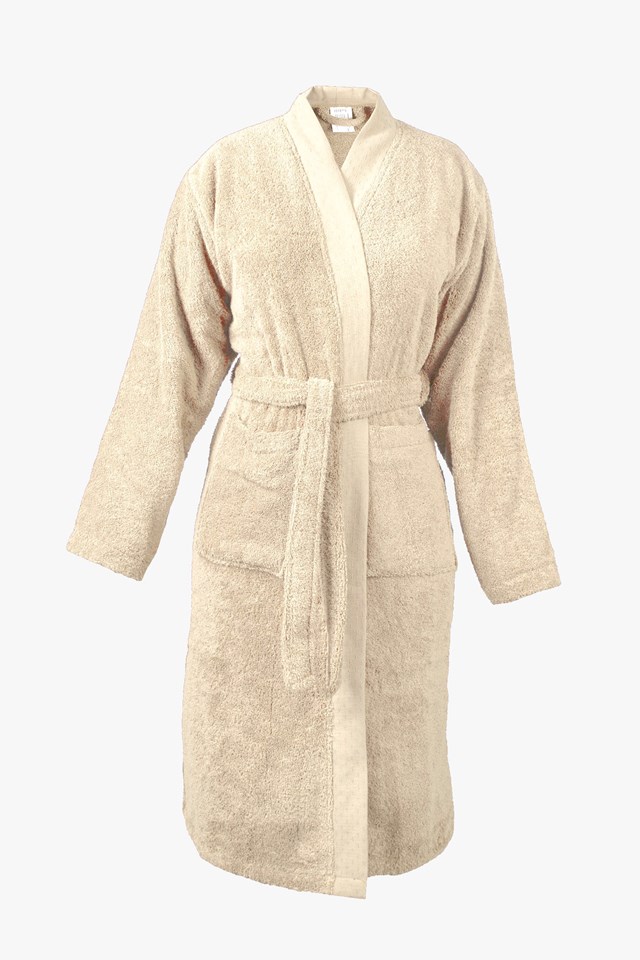 Peignoir-Kimono Unisexe  "Cœur de Macadamia" en Coton 100 % Biologique 2