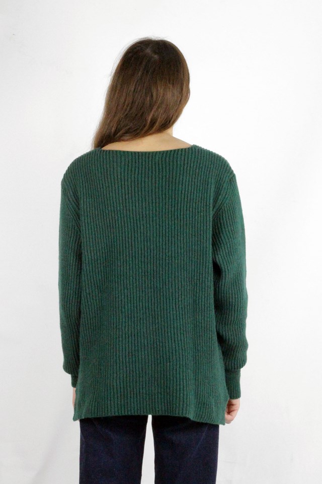 Pull Ficus vert sapin , laine 100% recyclée made in France 8