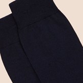 Chaussettes fines en laine mérinos bleu marine pour hommes