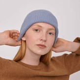 Bonnet en laine recyclée - Light Blue de Organic Basics 3