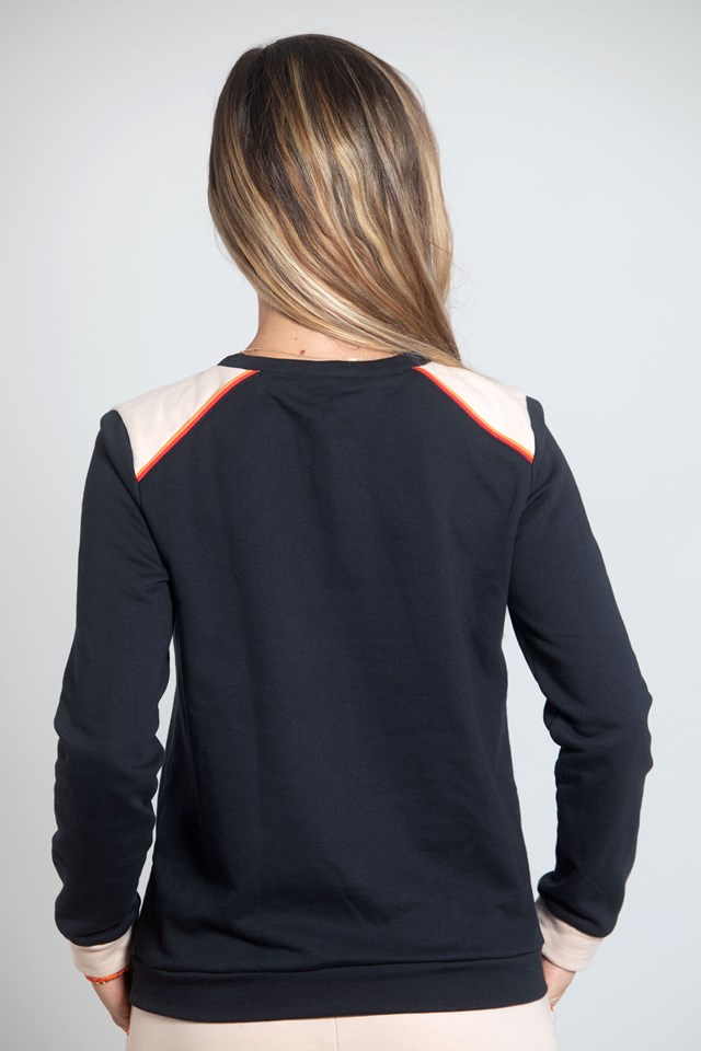 Sweatshirt Thea avec épaules contrastantes et coton bio GOTS Dos