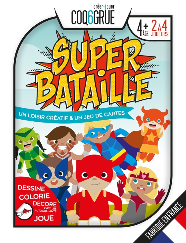 Super Bataille le jeu de bataille créatif à personnaliser par les enfants à partir de 4 ans