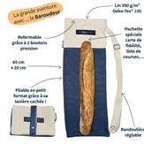 Schéma explicatif du sac à pain le baroudeur bleu