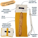 Schéma descriptif du sac à pain le baroudeur jaune