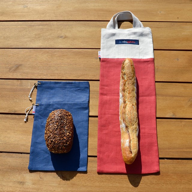 Pack pro du sac à pain avec craquant rouge et pochon bleu