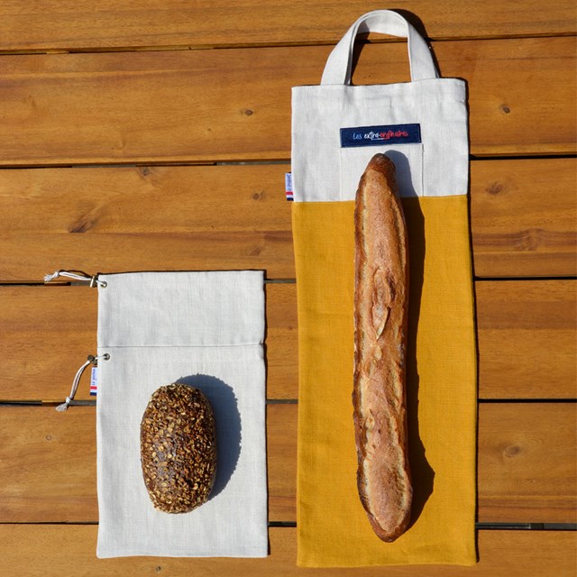 Pack pro du sac à pain avec craquant jaune et pochon beige