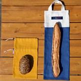 Pack pro du sac à pain avec craquant bleu et pochon jaune