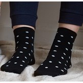 Les chaussettes basses à pois en coton BIO | Noir/blanc 5