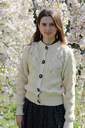 Gilet Mimosa creme 100% Made in France