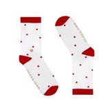 Chaussettes à pois blanc & rouge 3