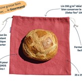 Sac à pain Les extra-ordinaires Le Gourmand rouge coquelicot schéma explicatif