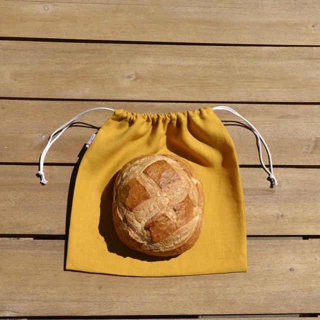 Le Craquant avec cordon - Sac à pain en tissu made in France - Les