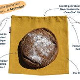 Sac à pain Les extra-ordinaires Le Gourmand jaune mile schéma explicatif