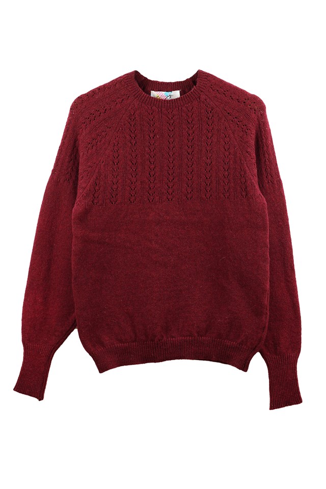 Pull Agave rouge en laine recyclée 100% made in France - 9
