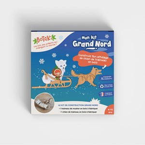 Le kit Grand Nord | Construis ton attelage de chien de traîneau en bois