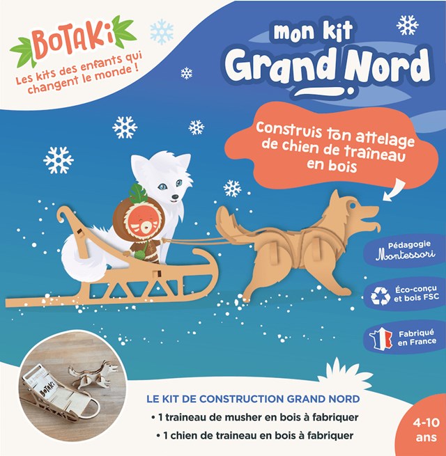 Le kit Grand Nord | Construis ton attelage de chien de traîneau en bois 7