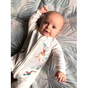 Pyjama velours bébé en coton bio - 12 mois