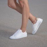 Sneaker vegan Blanc / Doré Winton Femme 5