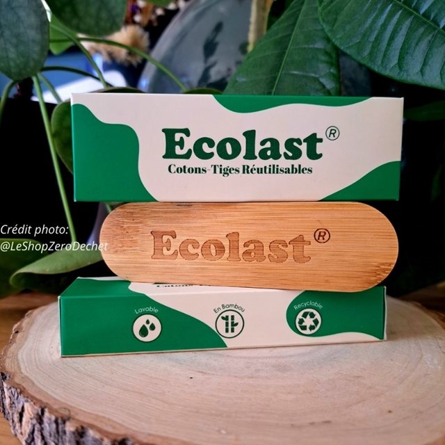 Cotons tiges lavables et sa boîte aimantée en bambou - Ecolast 5