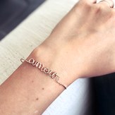 bracelet jonc en fil torsadé avec message amour