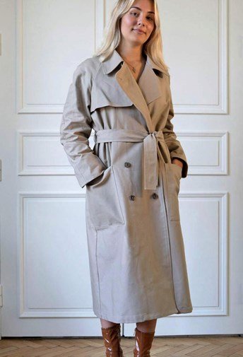 TRENCH ZOLA FEMME - Coton upcyclé beige Made in France