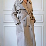 TRENCH ZOLA FEMME - Coton upcyclé beige Made in France Aatise