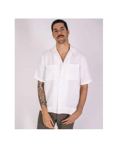 T-shirt Zumoi en 100% Lin Blanc Homme Made in France Aatise
