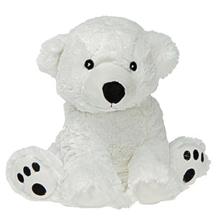 Peluche Bouillotte Ours Polaire - made in France