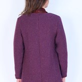 Manteau Erable en laine recyclée - Violet 5