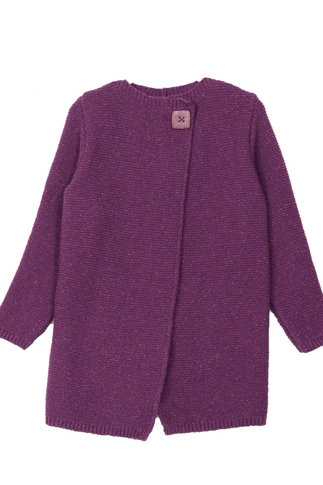 Manteau Erable en laine recyclée - Violet 3