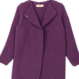 Manteau Erable en laine recyclée - Violet 2
