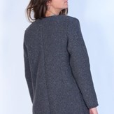 Manteau en laine reyclée - Gris foncé 3