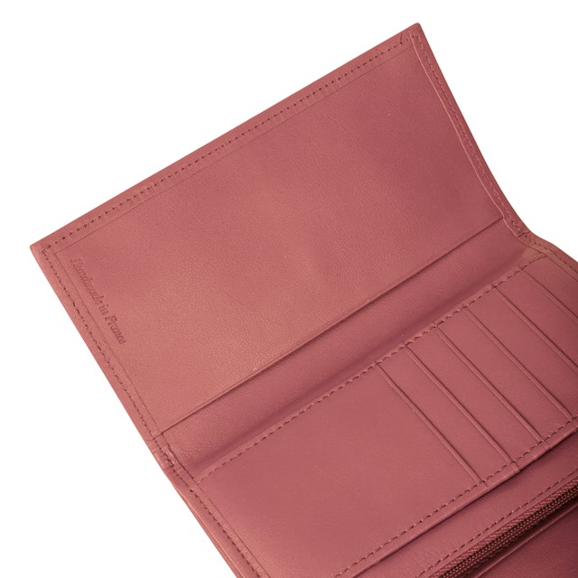 Grand Portefeuille Cuir Rose 5