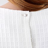 Robe droite et classique en coton blanc Carolyne 4