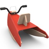 Bascule + Porteur moto en bois - Fabriqué en France - Rouge 10