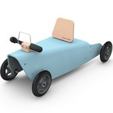 Bascule + Porteur voiture en bois - Fabriqué en France - Bleu 4